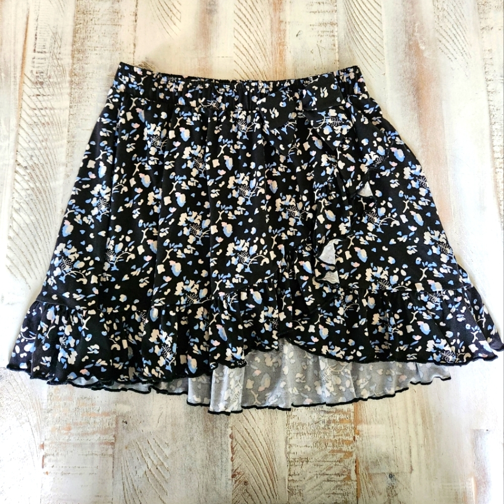Floral Ruffle Mini Skirt Girls 10Y